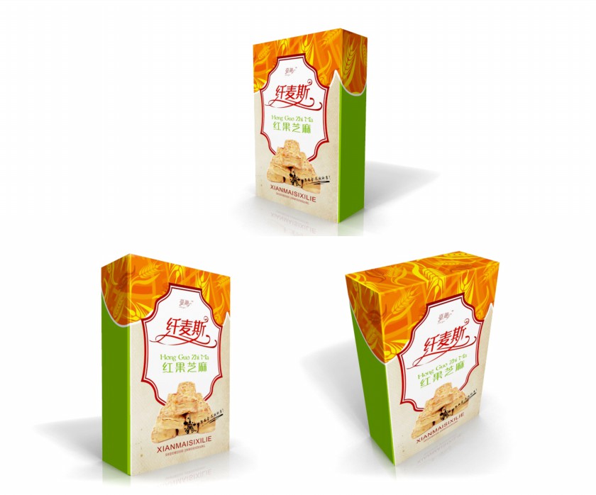 脆皮派纤麦斯鸡蛋卷包装箱设计