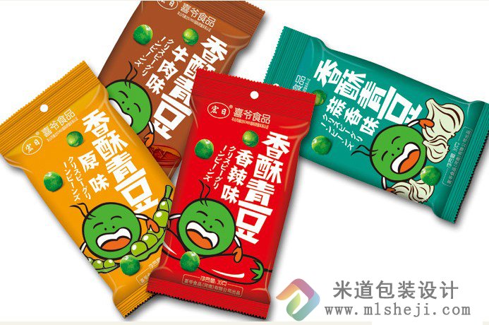 香酥青豆包装设计 青豆食品包装袋设计
