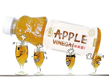 苹果味饮料塑料瓶包装设计