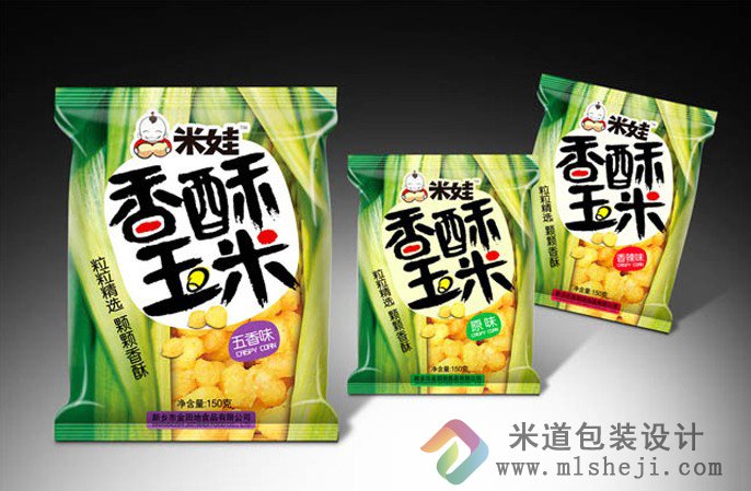 香酥玉米膨化食品包装设计