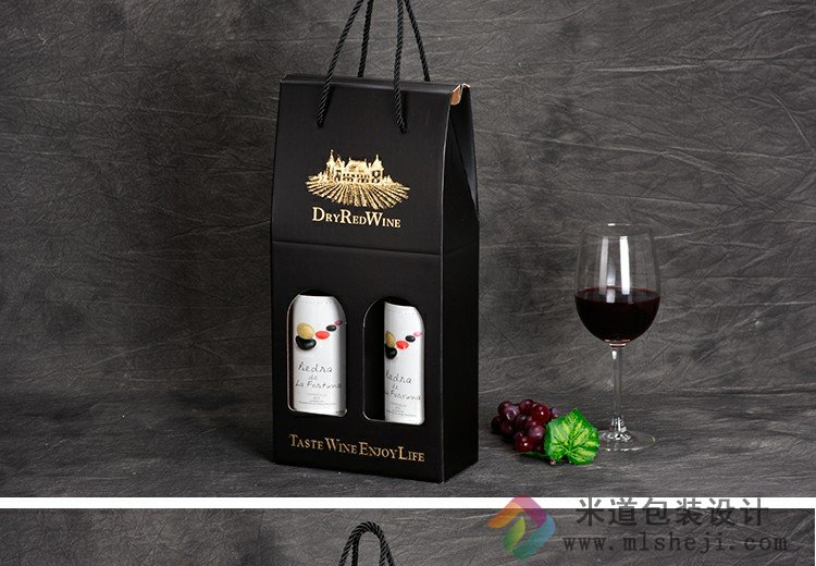 红酒包装盒子 红酒手提袋设计