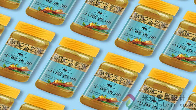 小磨香油标签 香油标签设计 郑州香油标签设计