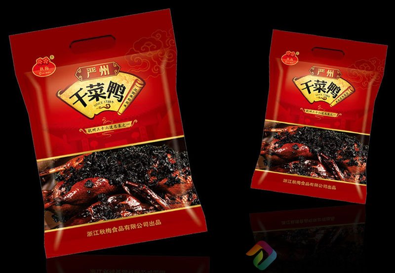 食品包装袋设计 干菜鸭包装袋 郑州食品包装设计