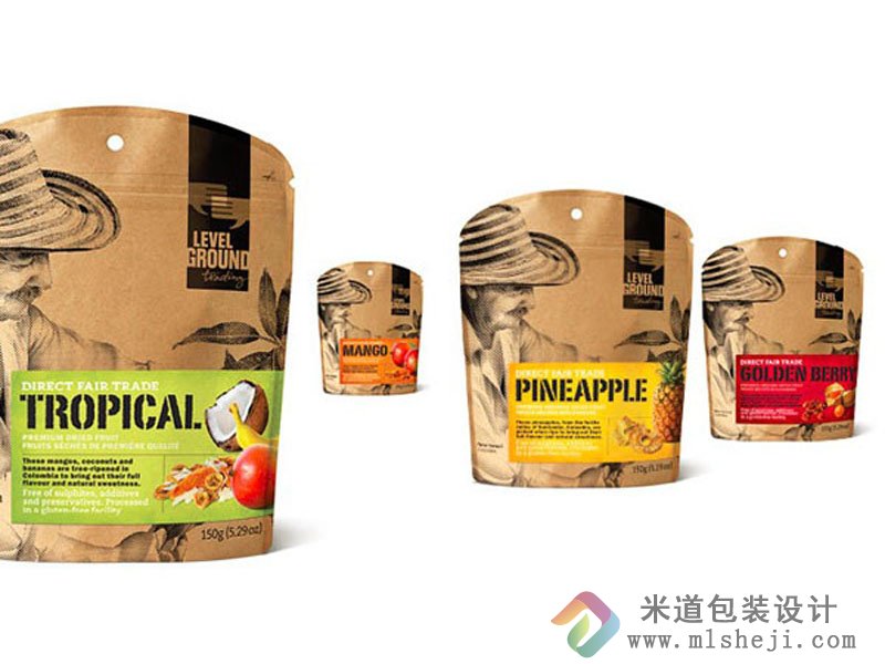 休闲食品自封自立袋 牛皮纸拉链袋